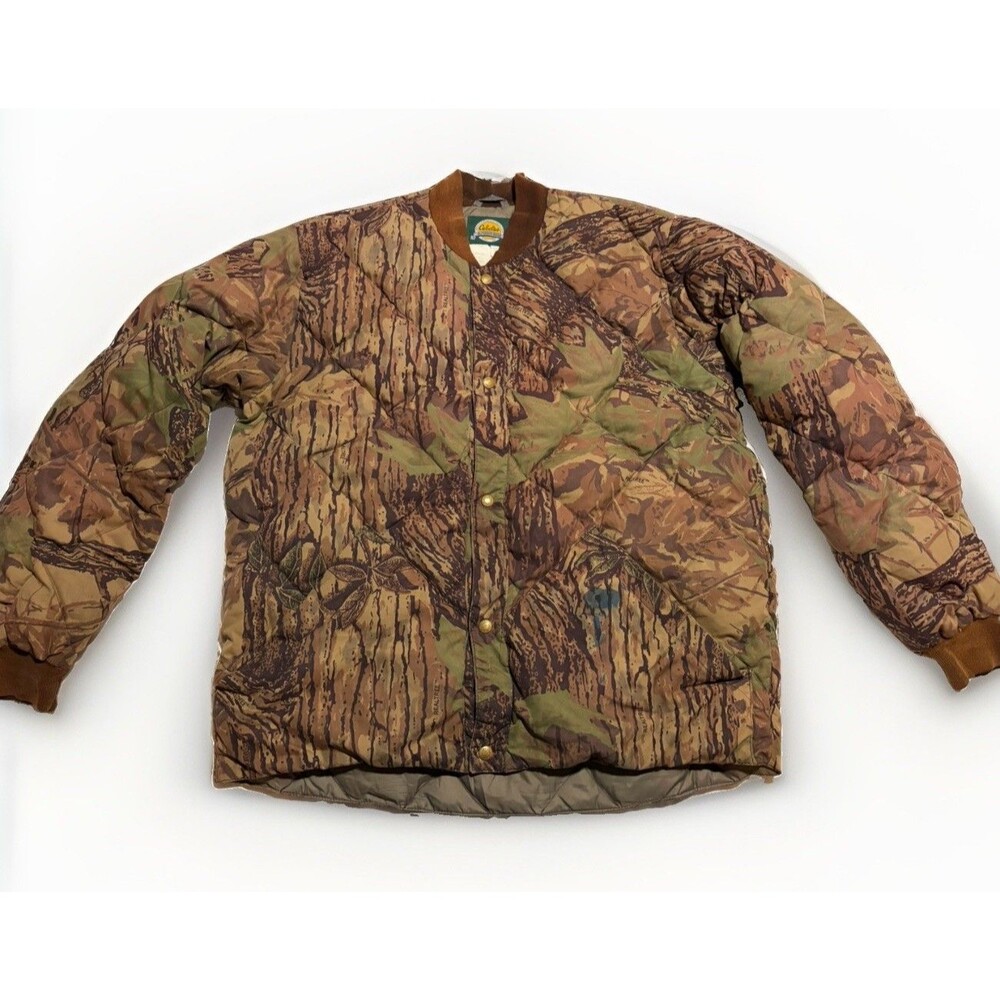 Vintage Cabela's Realtree Camo Down Jacket Made In Canada Men's Hunting Large